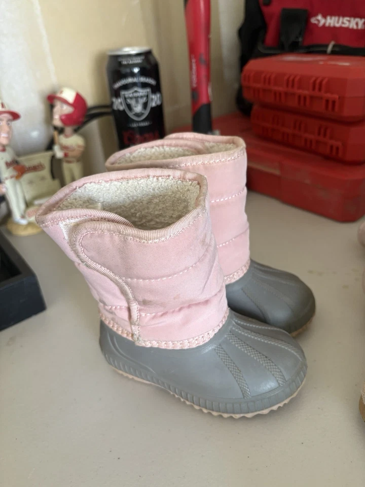 Botas antiguas azul marino para niñas pequeñas talla 5c paquete de 2 pares rosa usadas buen estado Foto 3 de 4