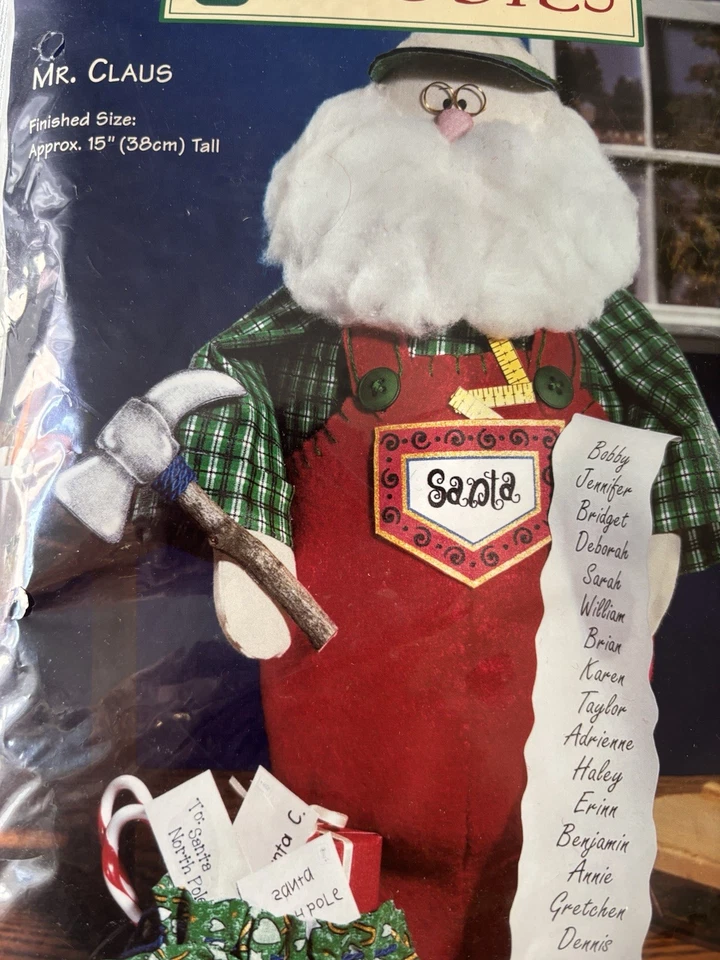 Dimensions Bottle Buddies Felt Craft Kit 62157 Mr Claus Santa 1998 Vintage - Image 3 of 4
