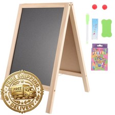Toyvian Kids Art Easel Double-Sided Blackboard Magnetic Whiteboard 15.74 X 9.84