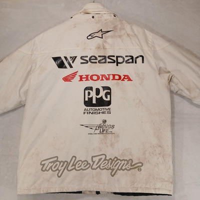 #ad #ad Troy Lee Designs Honda PPG Seaspan Racing Jacket White Motocross XLarge $67.70
