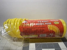 Pitbull 1/4 in. x 25 ft. 120 psi Nylon Recoil Air Hose Opened Half Way