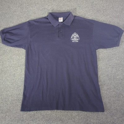 Vintage Colorado School of Mines 1978 Polo Shirt Navy Anvil USA Men's XL