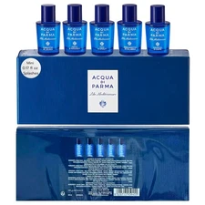 Acqua Di Parma Perfume Gift Set Blue Mediterraneo Variety Mini Splashes 0.16 oz