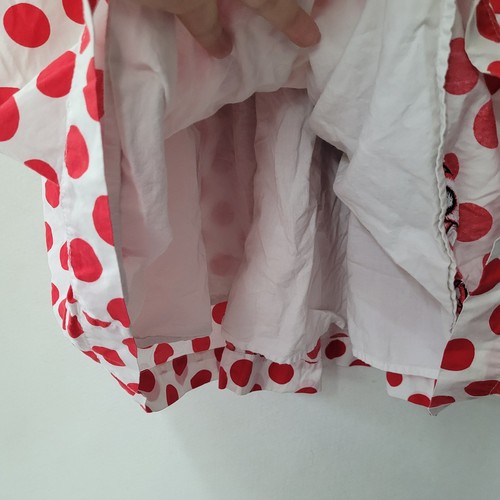 Disney Minnie Mouse Dress Girls Small Red White Polka Dot Sleeveless Embroidered - Picture 4 of 11