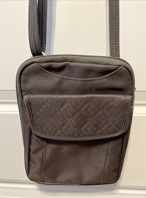 Travelon Anti-theft Signature Quilted Small Slim Brown Pouch