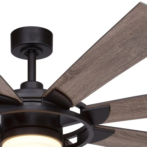 Burlington 1-Light Ceiling Fan in Farmhouse and Dome Style 15 Inches Tall and 68 - Picture 6 of 10