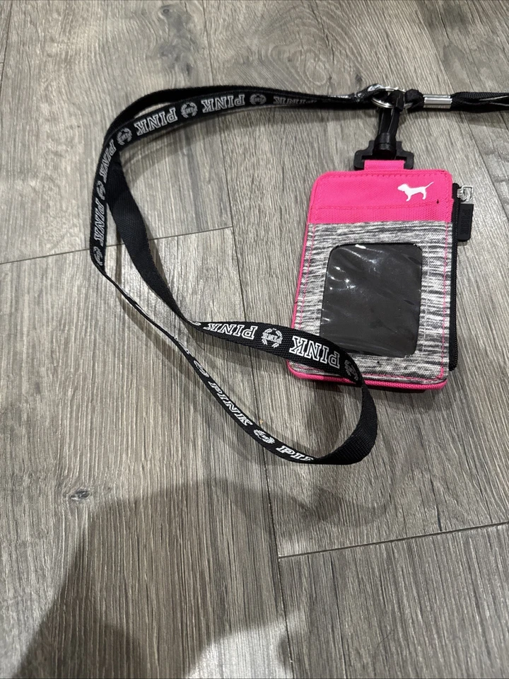 Victoria's Secret Pink Wallet ID Holder Lanyard With Straps Limited Edition - Image 3 of 4
