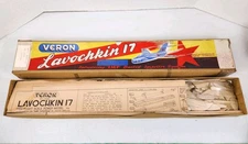 VINTAGE VERON LAVOCHKIN 17 FREE FLIGHT SCALE POWER MODEL 37" SPAN UNBUILT RARE!