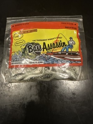 Bass Assassin - 2'' Curly Shad 20 Per Pack Silver Phantom