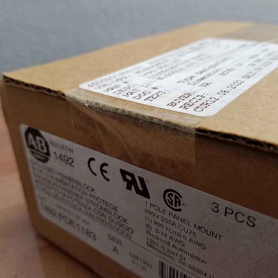 Allen Bradley 1492-PDE1183 Series A Enclosed Power Block, 600V, 335A, 1 Pole - Image 3 of 4