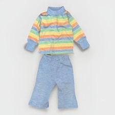 Vintage Health-Tex 18M Toddler Set Rainbow Top Bell Bottom Pants 1970s USA Hippy