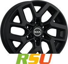 MAK Gravel matt black 8x18" ET45 LK6 114.3 ML 66.1 Alufelgen 18 Zoll