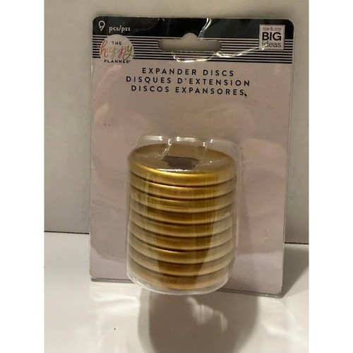 The Happy Planner Expander Discs Gold Metallic 9 Piece Set Me & My Big Ideas NEW