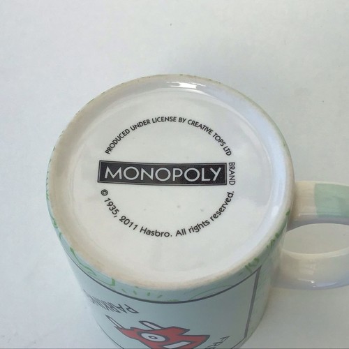 Monopoly Free Parking Mug Cup Tea Coffee Logo Genuine Hasbro 2010 - Picture 6 of 8