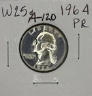 1964 Proof Washington Quarter, Item A120