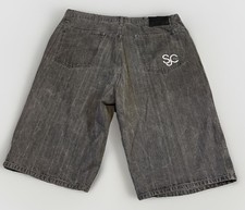 Vintage Y2K Sean John Gray Baggy Denim Jean Shorts 38  