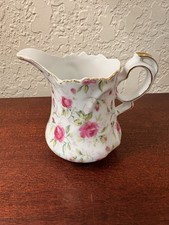 Vintage Lefton China Hand Painted Creamer Rose Chintz 661R