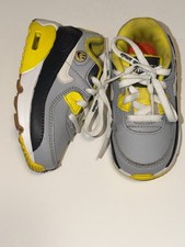 Size 6C Nike Air Max 90 Go the Extra Smile Toddler Grey Black Yellow White.