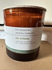 Pecksniff's Aromatherapy De Stress, Big Glass Bottle With 3 Wicks