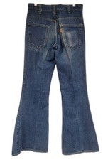 VINTAGE LEVIS JEANS 684 BELL BOTTOM ORANGE TAB FLARE FADED DENIM USA SZ 30x33