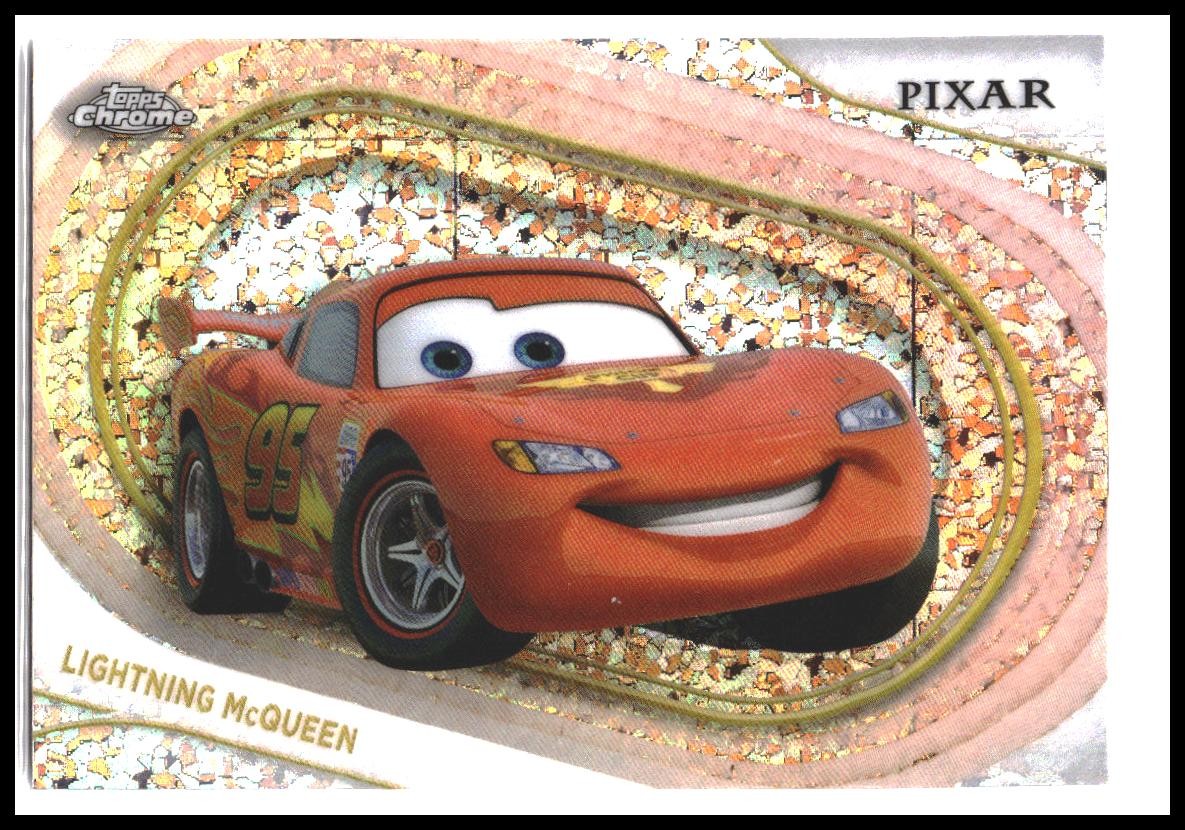 2025 Topps Chrome Disney #50 Lightning McQueen Mini-Diamonds