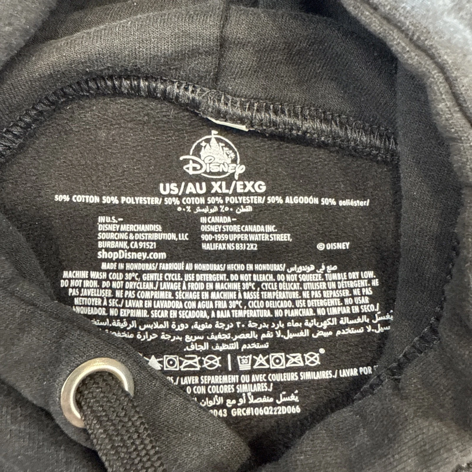 ALEXANDER MCQUEEN Felpa con cappuccio pullover Pixar Disney Parks Cars Land UOMO XL maniche a quadri McQueen