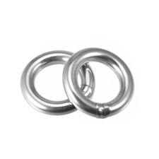 304 Stainless Steel Welded O-Ring 40mm 1.57" External Dia. 8mm thickness 2pcs