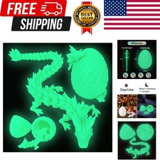 12" 3D Printed Dragon Egg, Cool Articulated Crystal Dragon Toy in Surprise Eg...