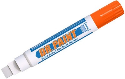 DR. Paint Extra Large Paint Marker, 15 mm Tip, Orange (Pack of 6) 10887