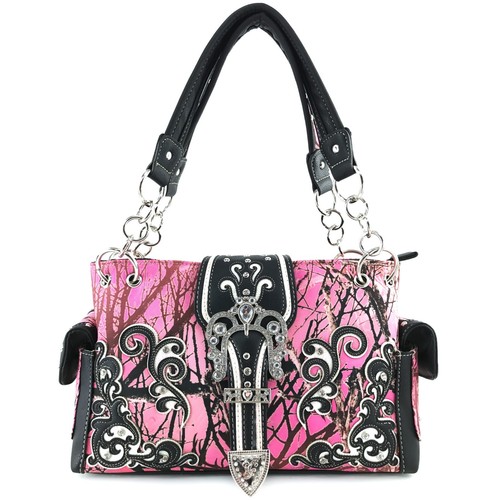 Justin West Camouflage Western Camo Rhinestone Buckle Conceal Carry Purse Wallet - Picture 87 of 116