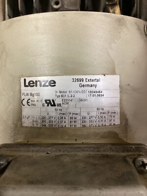 Lenze 3-Mot EN60034 Motor MDFMARS100-32C1V #101H76FML | eBay