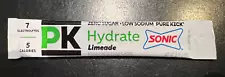 Sonic Hydrate Limeade Zero Sugar Drink Mix 100 Packets Free Shipping!