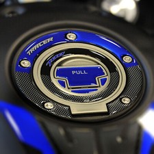 Adesivi 3D Resin compatibili con Yamaha Tracer 700 2016 2020 Tappo Serbatoio Blu