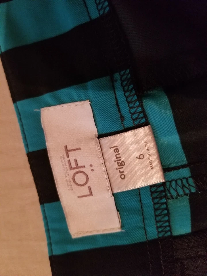 Pantalones cortos para mujer Ann Taylor 6 azul negro Foto 4 de 4