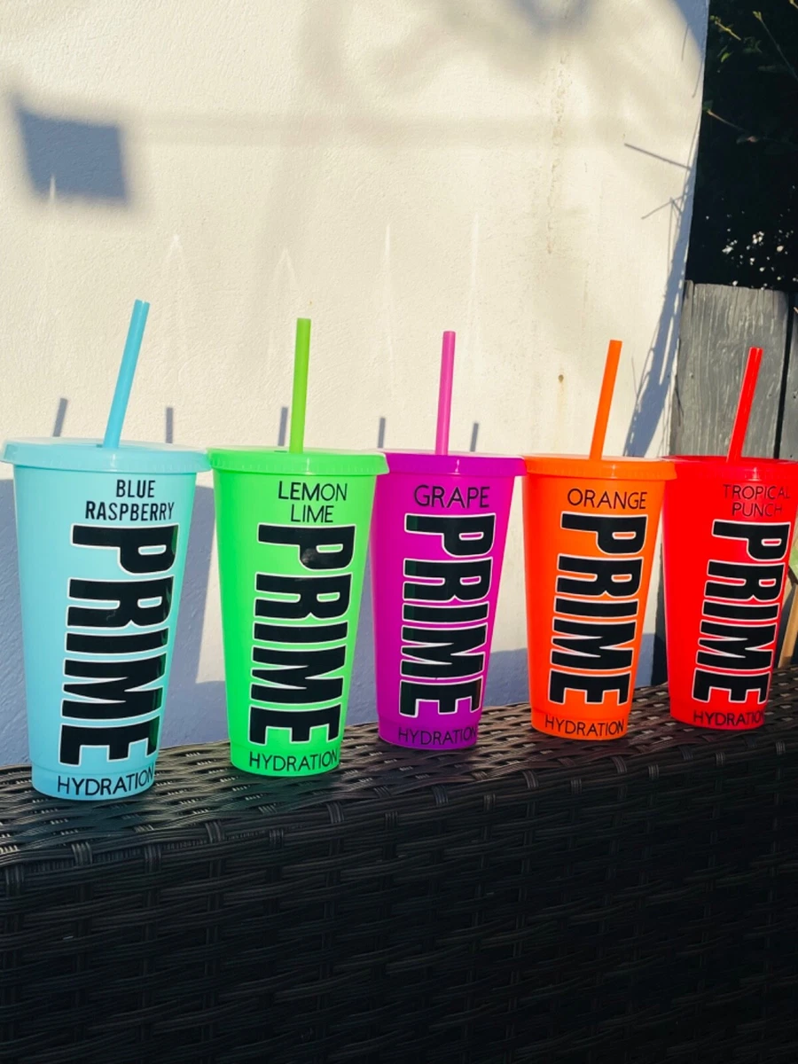 Personalised Prime Hydration Large 24oz Reusable Cold Cup Tumbler Straw and  Lid | eBay