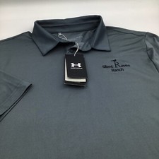 Under Armour Mens Short Sleeve Loose Fit Golf Polo Grey Size Large NWT