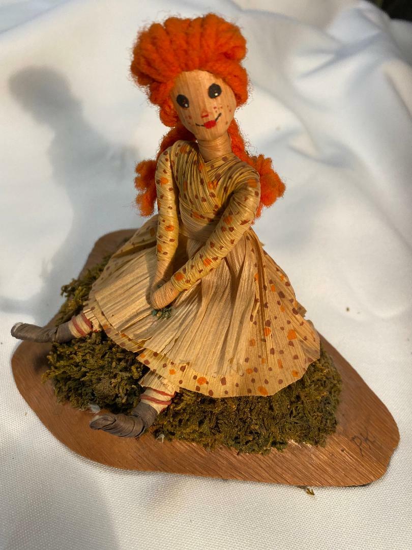 PEGGIE KILGORE RAGEDY ANN & ANDY CORN HUSK DOLL WOOD BASE VINTAGE eBay