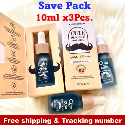 3x Cute so cute Hair Serum Growing Hair Eyebrowns Eyelash mustache Beard 10ml