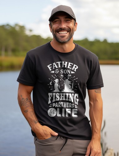 Father and Son Fishing Adventure t-shirt - Funny and Heartwarming! 100% Cotton, - Picture 20 of 90