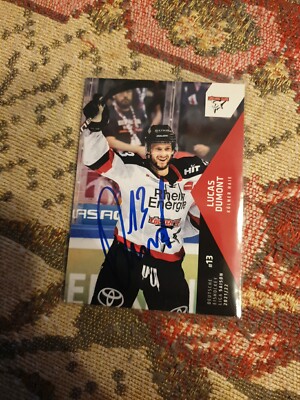 DEL 2021/2022 21/22 signiert Kölner Haie #187 Lucas Dumont 