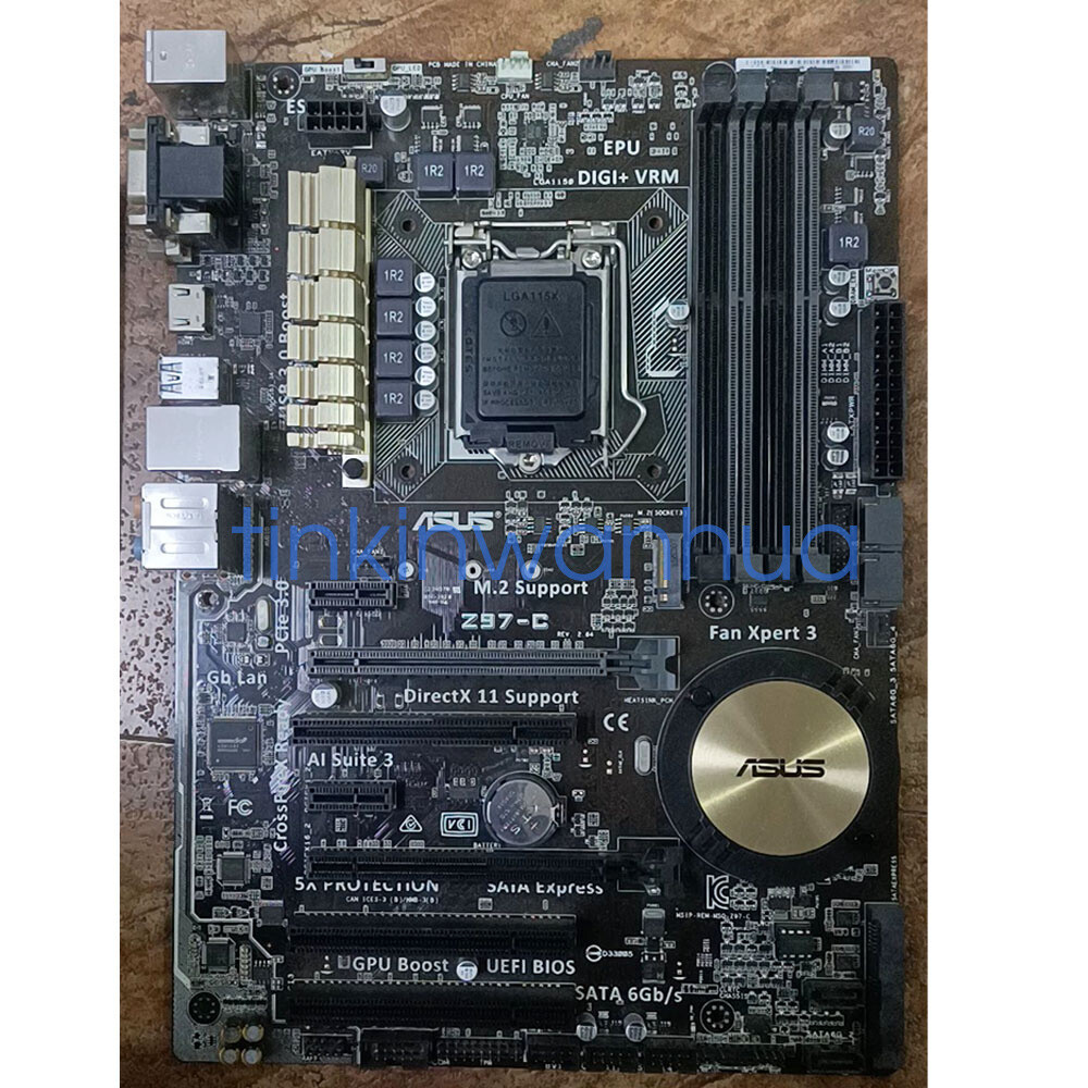 For ASUS Z97-C Intel Z97 LGA1150 Motherboard DDR3 VGA+DVI+ 32GB