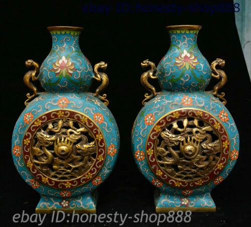 Dragon Bronze Antique Chinese Vases