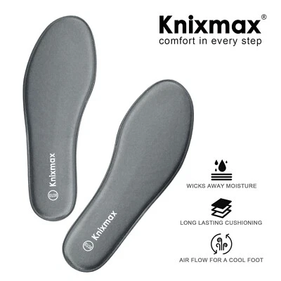 Knixmax Comfort Insoles Inner Soles Cushioned Shoe Inserts Pad For Women Men