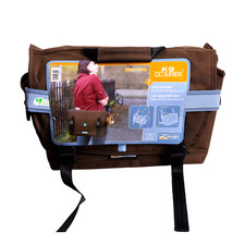 Kurgo Brown K9 Dog 2 In 1 Courier Carrier And Booster Seat For Dogs Up To 18 lbs