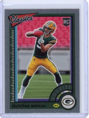 2022 CLASSICS RC CHRISTIAN WATSON ROOKIE PREMIUM CHROME #177 PACKERS ...