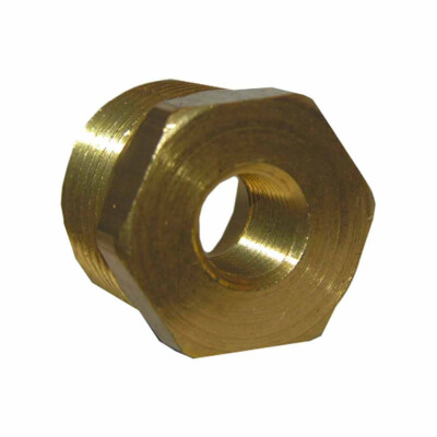 LASCO 1/2-Inch To 1/8-Inch Brass Hex Bushing - Lead Free Pipe Fitting For Plumbing