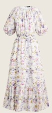 NWT J.Crew flora Obscura maxi dress size 4 cut out in back zip close pockets
