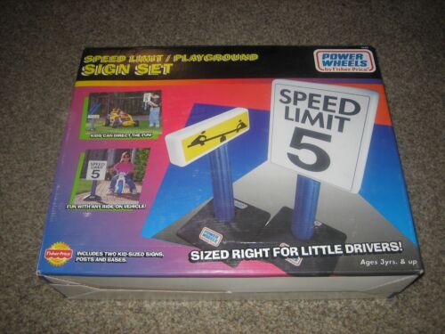 FISHER PRICE POWER WHEELS SPEED LIMIT/PLAYGROUND SIGN SET
