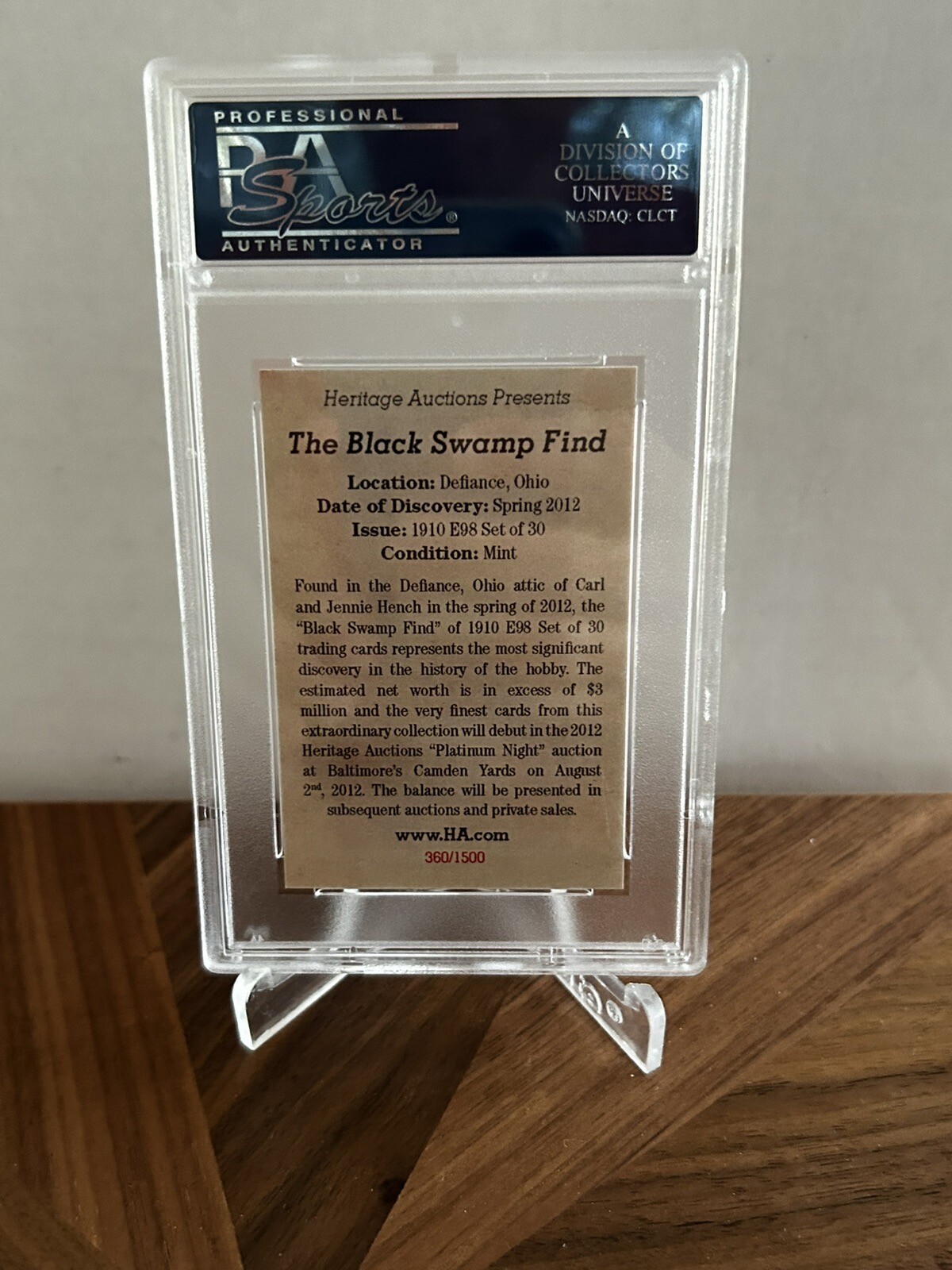 1910 E98 L. E. Ty Cobb /1500 BLACK SWAMP FIND 2012 NATIONAL PROMO RP PSA QTY!! view 2