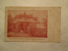 New York Postcard Summer house on lawn John Lewis Childs Floral Park NY